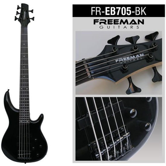 FREB705 BK BAJO ELECTRICO 5 CUERDAS FREEMAN