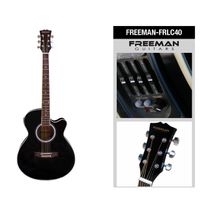 Guitarra electroacústica Freeman FRLC40 - color negro