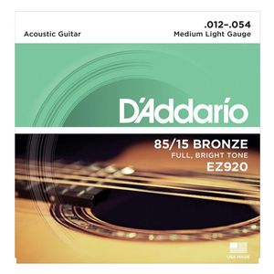 Set de cuerdas Daddario para Guitarra acústica EZ920