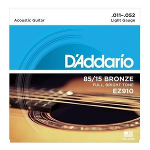 Set de cuerdas Daddario para guitarra folk EZ910 .011-.052