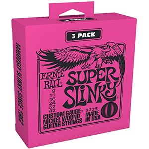 Pack de 3 Cuerdas Guitarra Eléctrica 9/42 Ernie Ball P03223