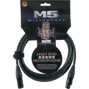 Cable de micrófono Klotz XLR M5FM10 - 10 mts - color negro