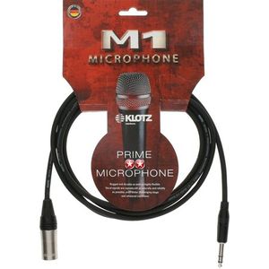 Cable Klotz XLR Macho-Jack estéreo M1MS1K0200 - color negro - 2 metros