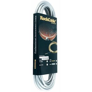 Cable de instrumento Rockcable RCL30256D6 SILVER con conector en ángulo recto - 6 metros