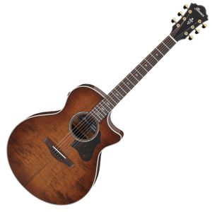 Guitarra electroacústica Ibanez AE340FMH color Mahogany Sunburst High Gloss