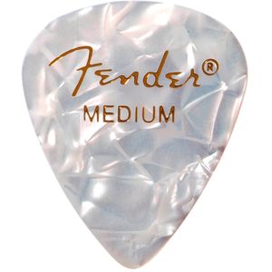 Pack de uñetas Fender Medium celuloide premium forma 351 12 un - White