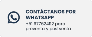 Cuadro informativo contáctanos por whatsapp, incluye el número +51977624112 para preventa y postventa 