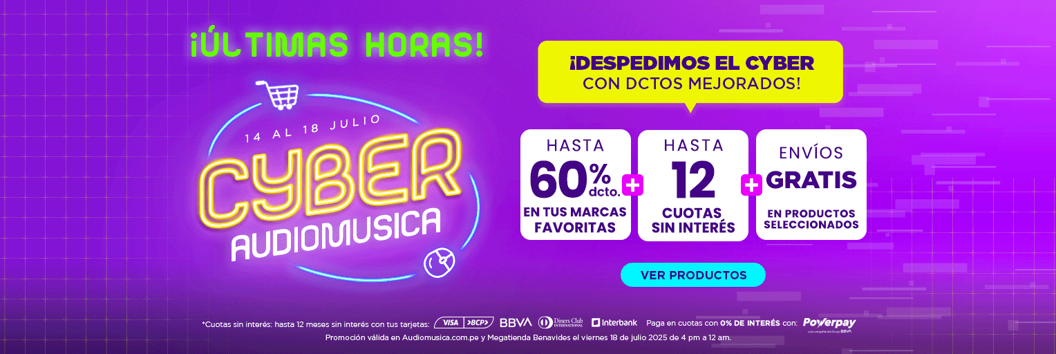 Últimas horas del Cyber Audiomusica con dctos mejorados​