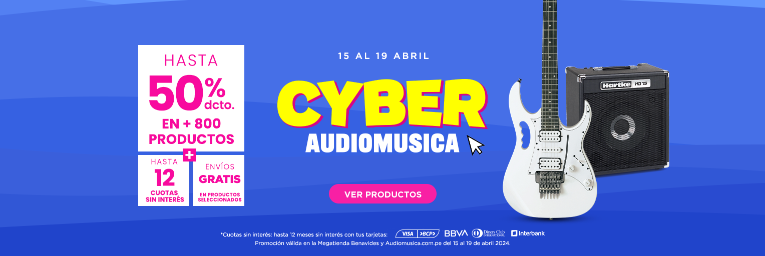 Cyber Audiomusica con +800 productos con hasta 50​% de dcto​​