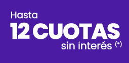 Hasta 12 cuotas sin interés